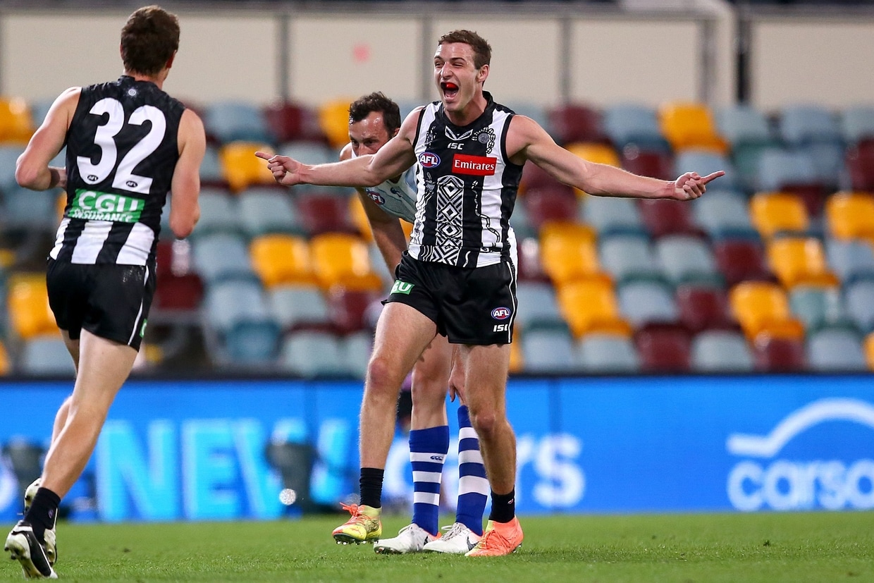 Collingwood Vs Melbourne / Relocated Afl Round 13 Melbourne V Collingwood / Collingwood's jack Collingwood Vs Melbourne / Relocated Afl Round 13 Melbourne V Collingwood / Collingwood's jack