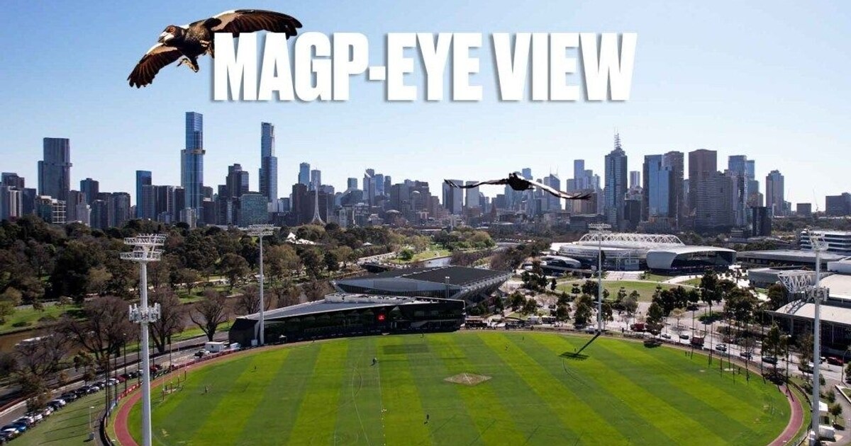 Magpeye view of Collingwood training