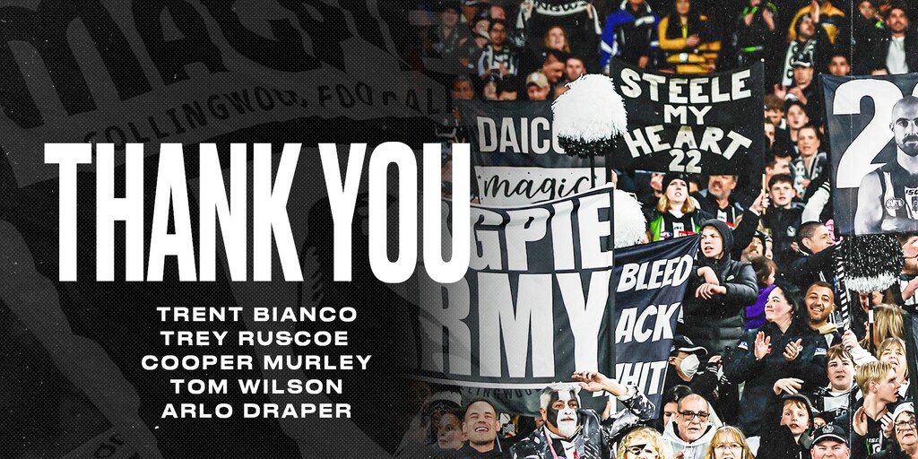 Collingwood thanks Bianco, Ruscoe, Wilson, Draper and Murley - Vimarsana News